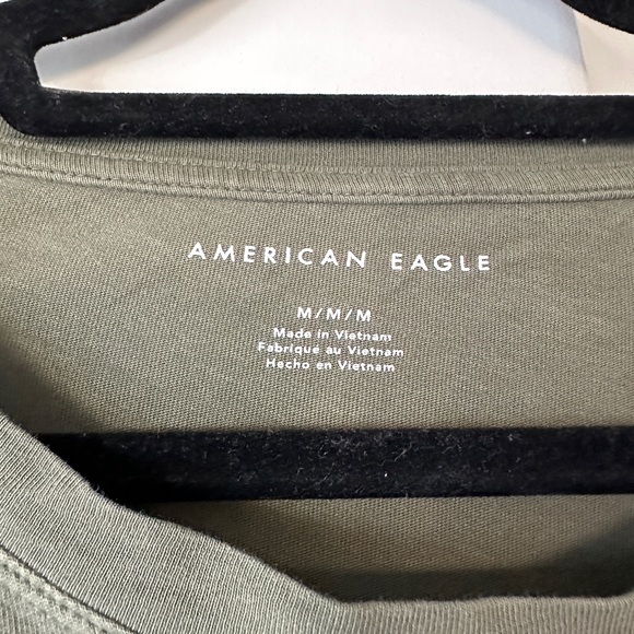 Olive Green American Eagle Oversized T-Shirt - Picture 2 of 5